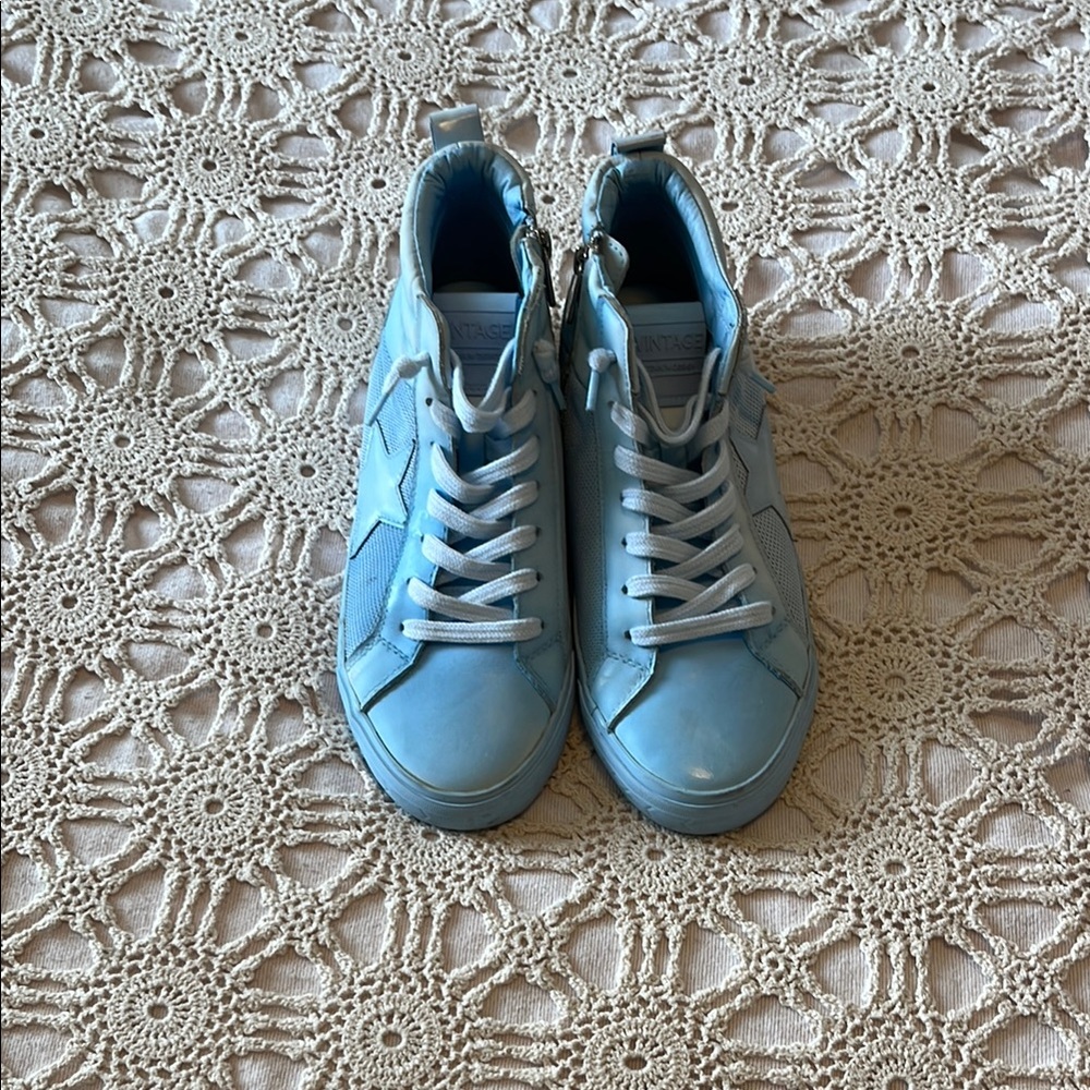 Vintage Havana Blue High-Top Sneakers